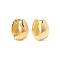 Brass Huggie Hoop Earring Donut plated for woman & hollow nickel lead & cadmium free 15mm Sold By Pair