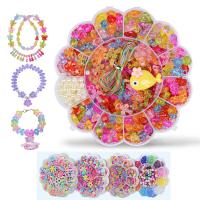 Children DIY String Beads Set, Acrylic, for children & different styles for choice, more colors for choice, 160x25mm, Sold By Box