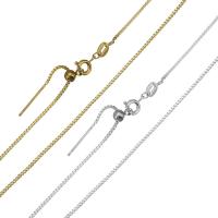 Stainless Steel Box Chain plated fashion jewelry & for woman 1mm Sold Per 18 Inch Strand