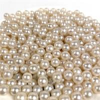 Perles en plastique ABS, Plastique ABS perle, Rond, vernis au four, DIY & normes différentes pour le choix, blanc, 500sol/sac, Vendu par sac