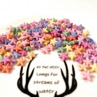 Plastic Beads Starfish epoxy gel DIY mixed colors 10mm Sold By Bag