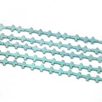 Turquoise Beads, Cross, polished, DIY & different styles for choice, turquoise blue, Sold By Strand