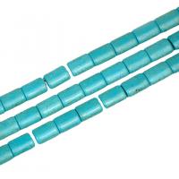 Turquoise Beads, Rectangle, polished, DIY & different size for choice, turquoise blue, Sold By Strand