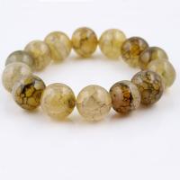 Gemstone Bracelets, Natural Stone, Round, polished, for woman, more colors for choice, 14mm, 14PCs/Strand, Sold Per 7.72 Inch Strand