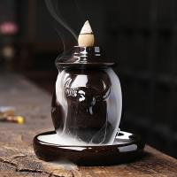 Backflow Incense Burner, Porcelain, plated, for home and office & durable, 100x100mm, Sold By PC