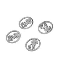 Stainless Steel Pendants, Round, plated, more colors for choice, 12x12x1mm, Approx 10PCs/Bag, Sold By Bag