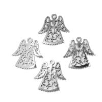 Stainless Steel Pendants, Angel, plated, 15x15x1mm, Approx 10PCs/Bag, Sold By Bag