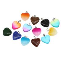Crystal Pendants, with Stainless Steel, Heart, silver color plated, more colors for choice, nickel, lead & cadmium free, 20x19x7mm, 100PCs/Bag, Sold By Bag
