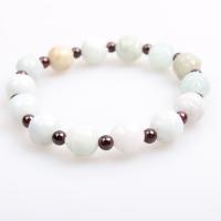 Gemstone Bracelets Jadeite polished white 10mm Sold By Strand