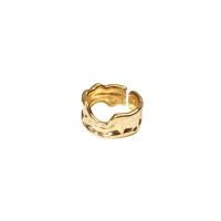 cobre Cuff Ring Finger, banhado, unissex & ajustável, Mais cores pare escolha, níquel, chumbo e cádmio livre, tamanho:7, vendido por PC
