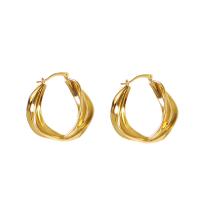 Brass Huggie Hoop Earring 18K gold plated fashion jewelry & for woman nickel lead & cadmium free 35mm Sold By Pair