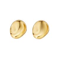 Brass Stud Earring Geometrical Pattern gold color plated fashion jewelry & for woman nickel lead & cadmium free Sold By Pair