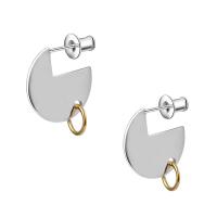 Brass Stud Earring Geometrical Pattern platinum plated fashion jewelry & for woman nickel lead & cadmium free 18mm Sold By Pair