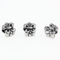 Stainless Steel Large Hole Beads, Flower, anoint, 10x10mm, Sold By PC