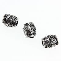 Stainless Steel Large Hole Beads, Column, anoint, 13x10mm, Sold By PC