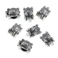 Stainless Steel Large Hole Beads, Turtle, blacken, 12x9mm, Sold By PC