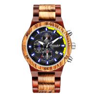 Men Wrist Watch, Sandalwood, with Tibetan Style, stainless steel watch band clasp, waterproofless & for man, more colors for choice, 48*13mm,240mm, Sold By PC
