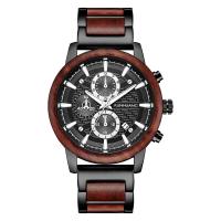 Men Wrist Watch Sandalwood with Glass & Zinc Alloy Chinese movement watch movement Life water resistant & for man & luminated Sold By PC