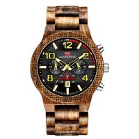 Men Wrist Watch, Sandalwood, with Organic Glass, stainless steel watch band clasp, Life water resistant & for man & luminated, more colors for choice, 48*13mm,230mm, Sold By PC