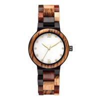 Women Wrist Watch, Sandalwood, with Shell & Glass, stainless steel watch band clasp, for woman & luminated & with rhinestone, more colors for choice, 35*11mm,203mm, Sold By PC