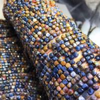 Perles bijoux en pierres gemmes, Pietersite Pietersite, Carré, poli, DIY, multicolore, 4x4.50mm, Vendu par brin