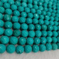 Turquoise Beads, Natural Turquoise, Round, polished, DIY & different size for choice & faceted, turquoise blue, Sold By Strand