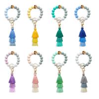 Silicone Bracelets Zinc Alloy with Cotton Thread & Silicone Tassel fashion jewelry & Unisex nickel lead & cadmium free Sold By PC
