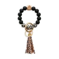 Silicone Bracelets, Tibetan Style, with Beech Wood & PU Leather & Silicone, Tassel, fashion jewelry & Unisex, nickel, lead & cadmium free, Sold By PC