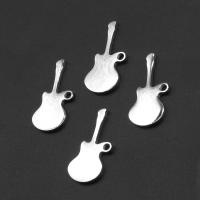 Stainless Steel Pendants Guitar silver color plated Sold By PC