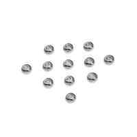 Stainless Steel Beads, Round, silver color plated, 5x5x3mm, Sold By PC