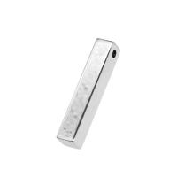 Stainless Steel Pendants, Rectangle, silver color plated, 32x6x6mm, Sold By PC