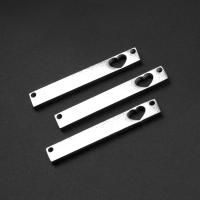 Stainless Steel Connector, Rectangle, silver color plated, 35x5x2mm, Sold By PC