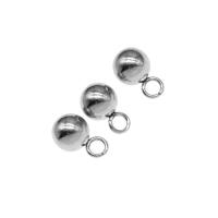 Stainless Steel Pendants, Round, silver color plated, 8x5x5mm, Sold By PC