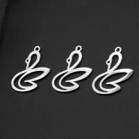 Stainless Steel Animal Pendants, silver color plated, 18x17x1mm, Sold By PC