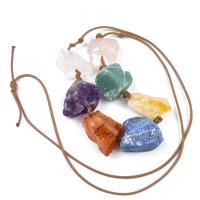 Natural Gemstone Necklace Quartz Nuggets fashion jewelry mixed colors 450mm Sold By Strand
