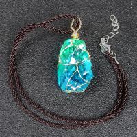 Quartz Gemstone Pendants, with Gemstone, plated, mixed colors, 3-4cmuff0c45cm, Sold By PC