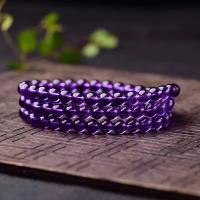 Quartz Bracelets, Amethyst, purple, 8mm, Sold By Strand