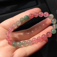 Bracelets quartz, Strawberry Quartz, multicolore, 10mm, Vendu par brin