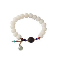 Wrist Mala White Bodhi Carved 10mm Sold By Strand