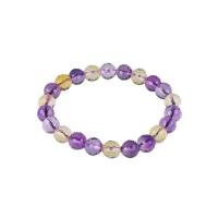 Quartz Bracelets, Ametrine, purple, 8mm, 16PCs/Strand, Sold By Strand