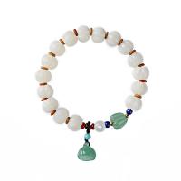 Bodhi blanc bracelet, gravé, bijoux bouddhiste, couleurs mélangées, 11mm, 16PC/brin, Vendu par brin