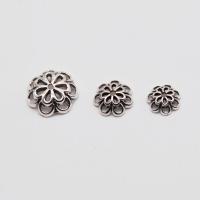 Zinc Alloy Bead Cap Flower plated & hollow Approx 1.5mm Sold By Lot