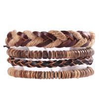 Wrap Bracelet PU Leather plated fashion jewelry & Unisex 40mm Sold By Strand