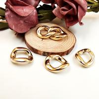Acrylic Linking Ring, plated, DIY, gold, 29x24mm, 100PCs/Bag, Sold By Bag