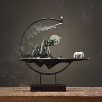 Backflow Incense Burner, Porcelain, plated, for home and office & durable, 410x410x85mm, Sold By PC