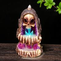Backflow Incense Burner, Resin, plated, for home and office & durable, 171x108mm, Sold By PC