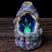 Backflow Incense Burner, Resin, plated, for home and office & durable, 167x104mm, Sold By PC