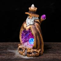 Backflow Incense Burner, Resin, plated, for home and office & durable, 169x106mm, Sold By PC