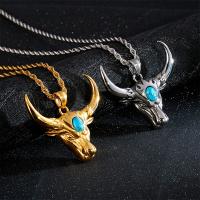 Stainless Steel Pendants, Horn, plated, fashion jewelry & for man, more colors for choice, 45x28mm, Sold By PC