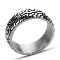 Titanium Steel Finger Ring & for man 7mm Sold By PC